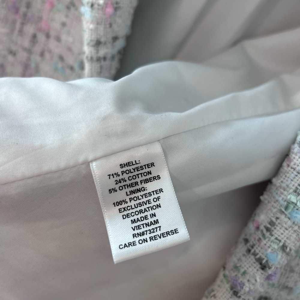 NWOT Elle Pastel Tweed Cropped Blazer Speckle Detail Size Small | Workwear - Picture 4 of 4